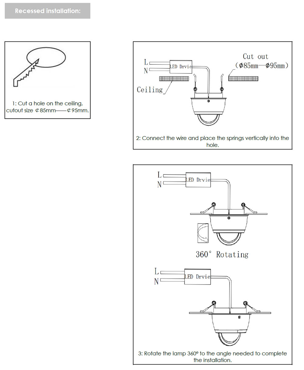 Recessed installation